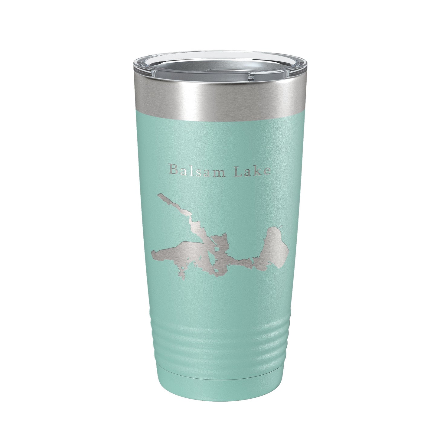 Balsam Lake Map Tumbler Travel Mug Insulated Laser Engraved Coffee Cup Wisconsin 20 oz