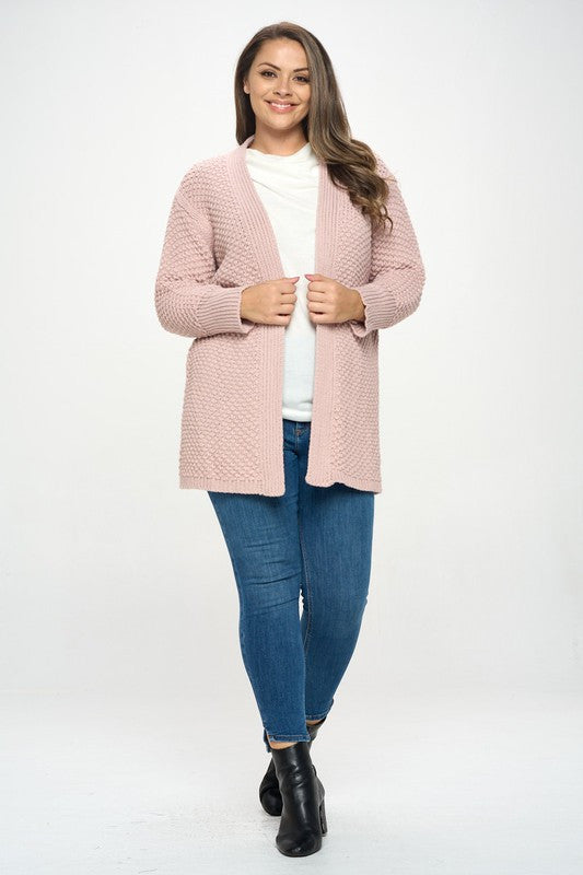 Soft Knit Open Front Cardigan