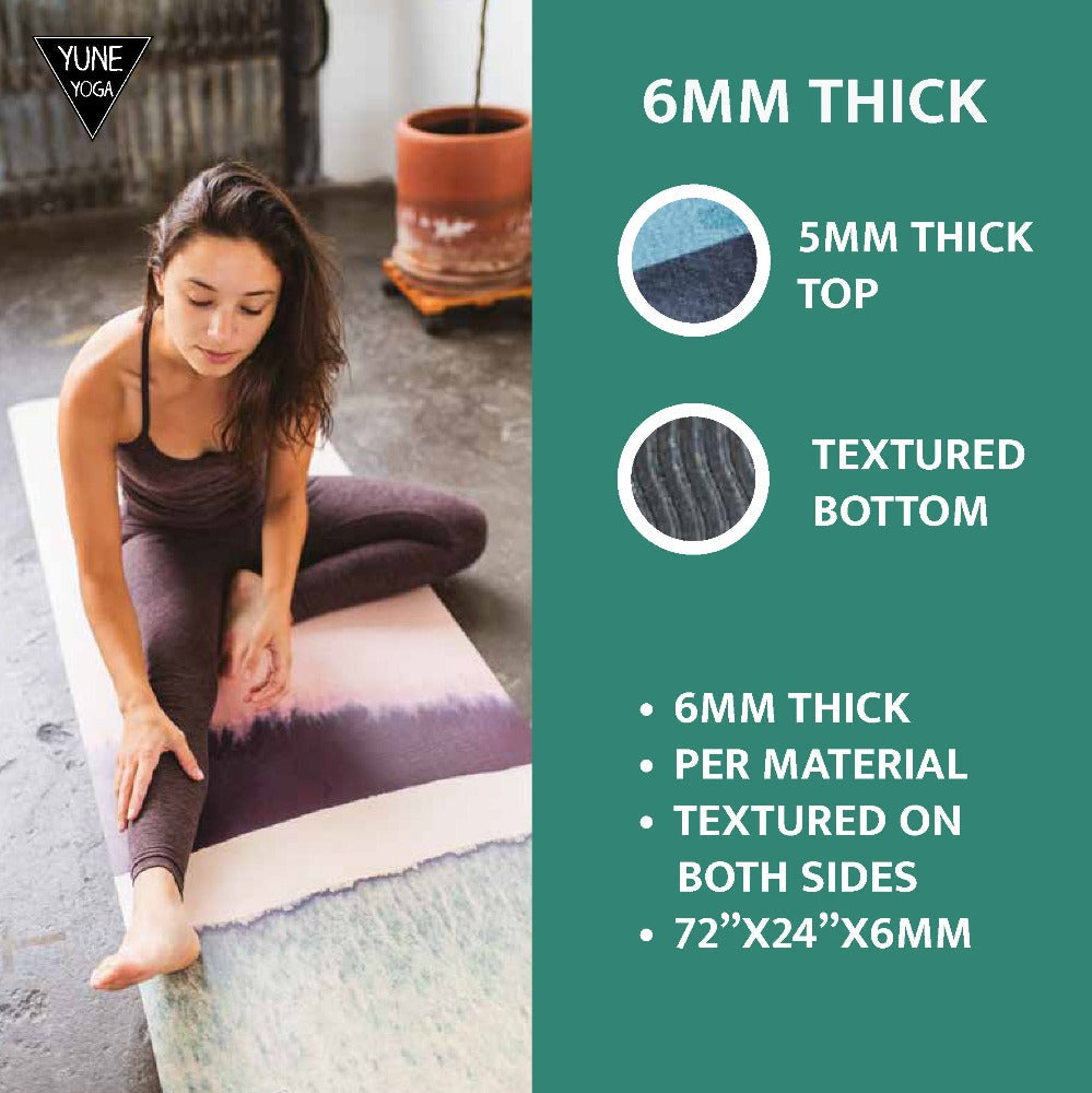 Buffalo Hills Soil Yoga Mat – 6 mm Extra Thick, Double-Sided Non-Slip, Eco-Friendly PER with UV-Printed Earthy Brown Design | Yune Yoga