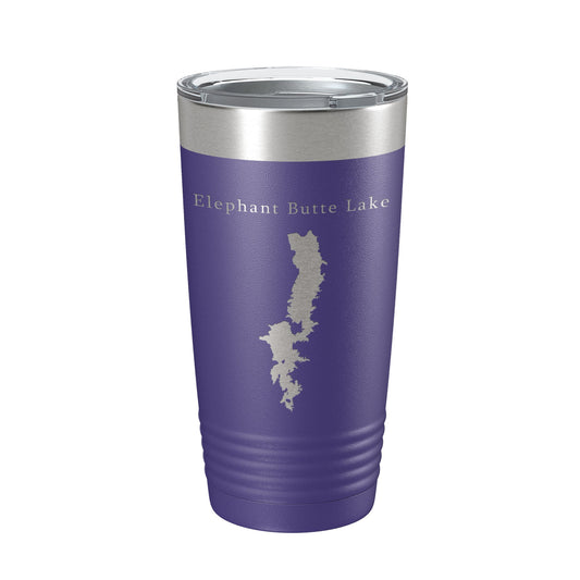 Elephant Butte Lake Map Tumbler Travel Mug Insulated Laser Engraved Coffee Cup New Mexico 20 oz
