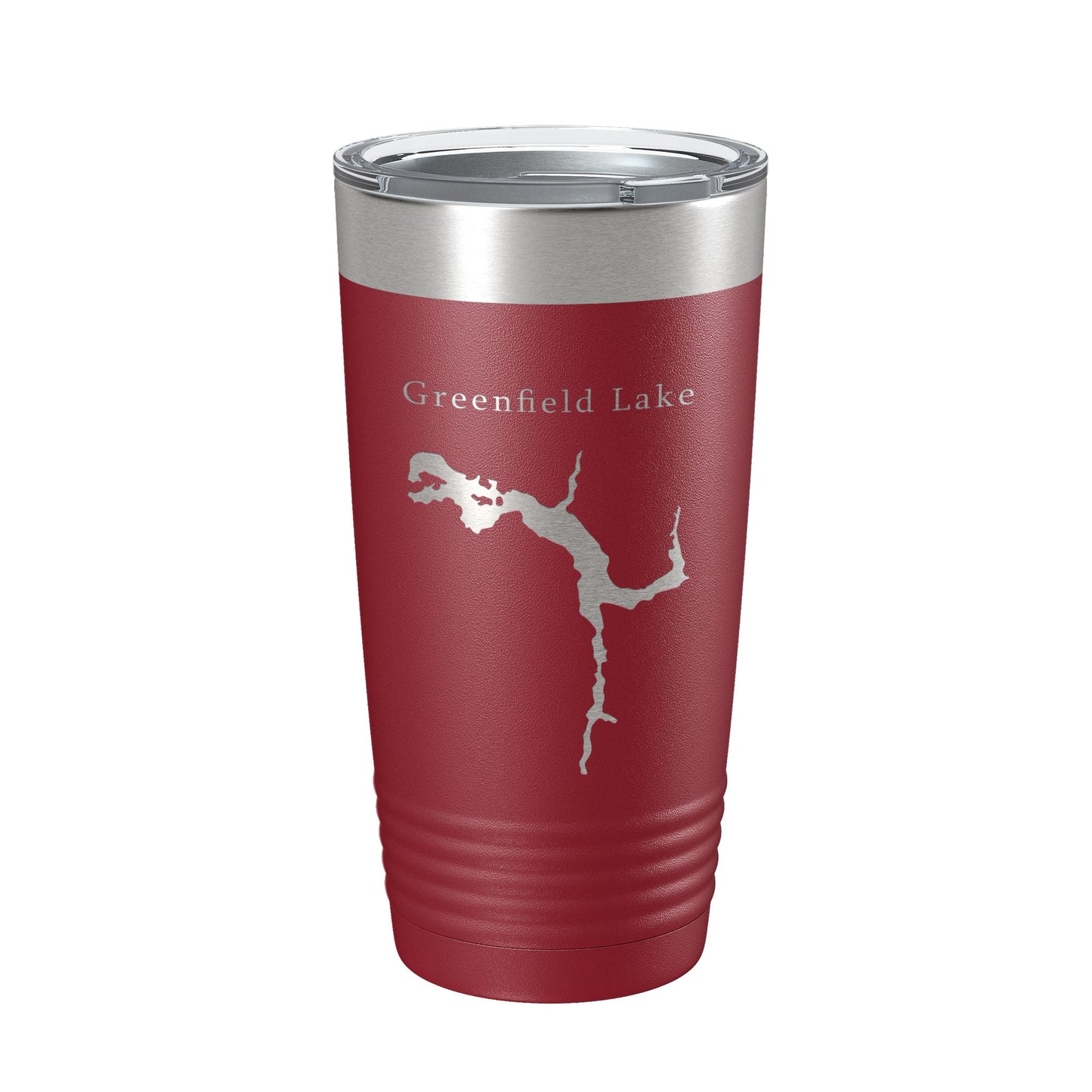 Greenfield Lake Map Tumbler Travel Mug Insulated Laser Engraved Coffee Cup Wilmington North Carolina 20 oz