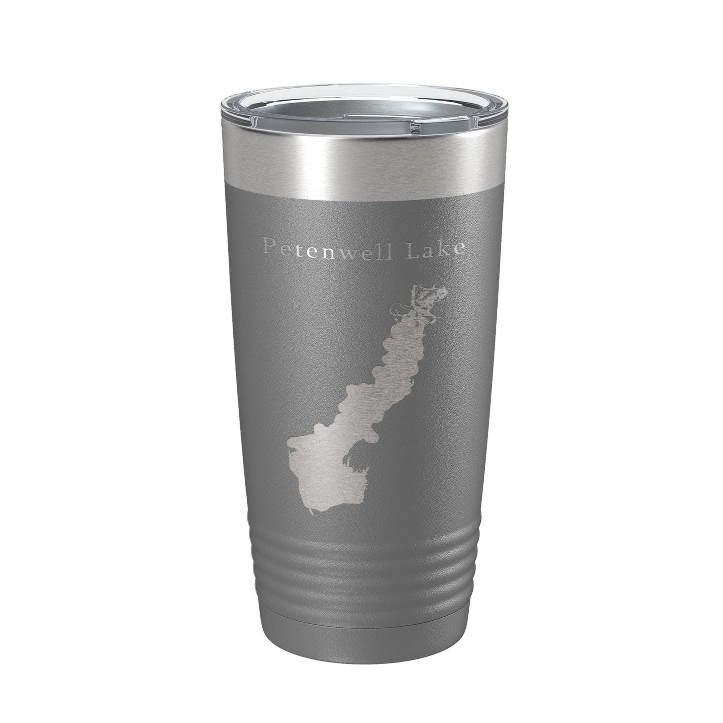 Petenwell Lake Map Tumbler Travel Mug Insulated Laser Engraved Coffee Cup Wisconsin 20 oz