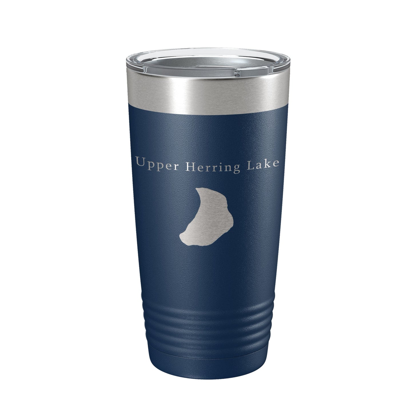 Upper Herring Lake Map Tumbler Travel Mug Insulated Laser Engraved Coffee Cup Michigan 20 oz