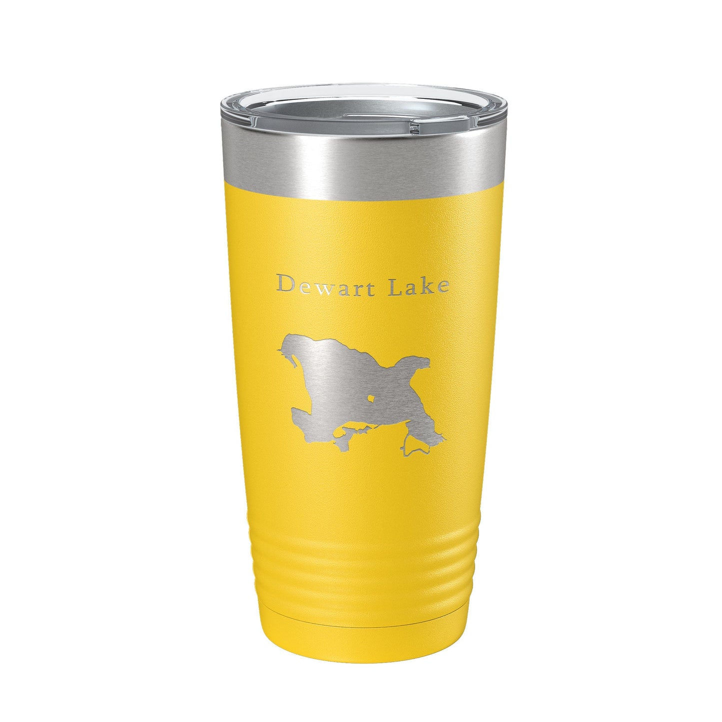 Dewart Lake Map Tumbler Travel Mug Insulated Laser Engraved Coffee Cup Indiana 20 oz