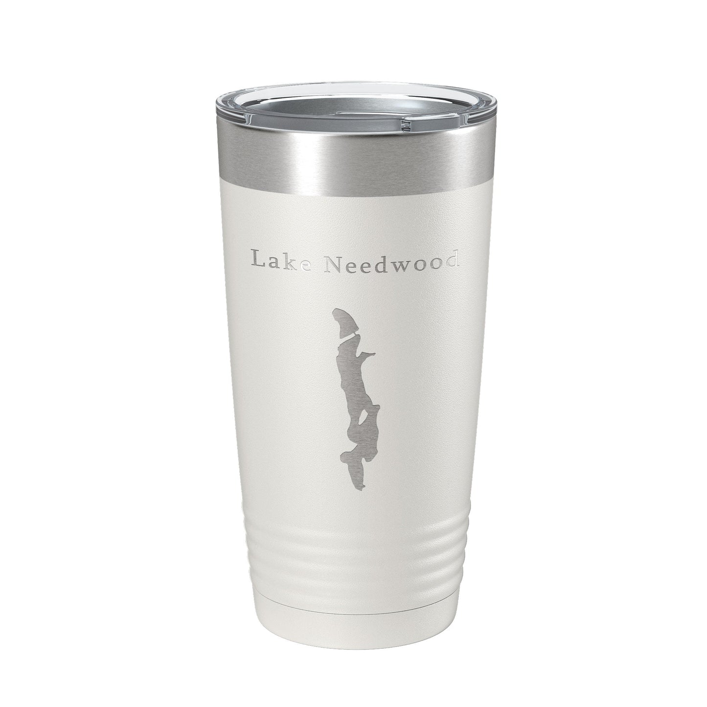 Lake Needwood Map Tumbler Travel Mug Insulated Laser Engraved Coffee Cup Maryland 20 oz