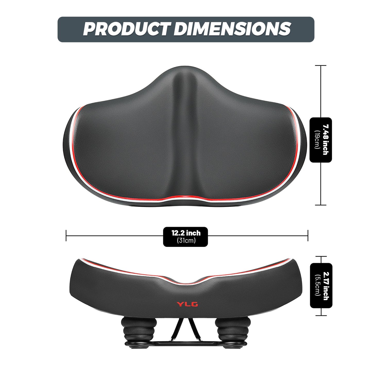 YN 8, YLG Noseless Bike Seat Cushion