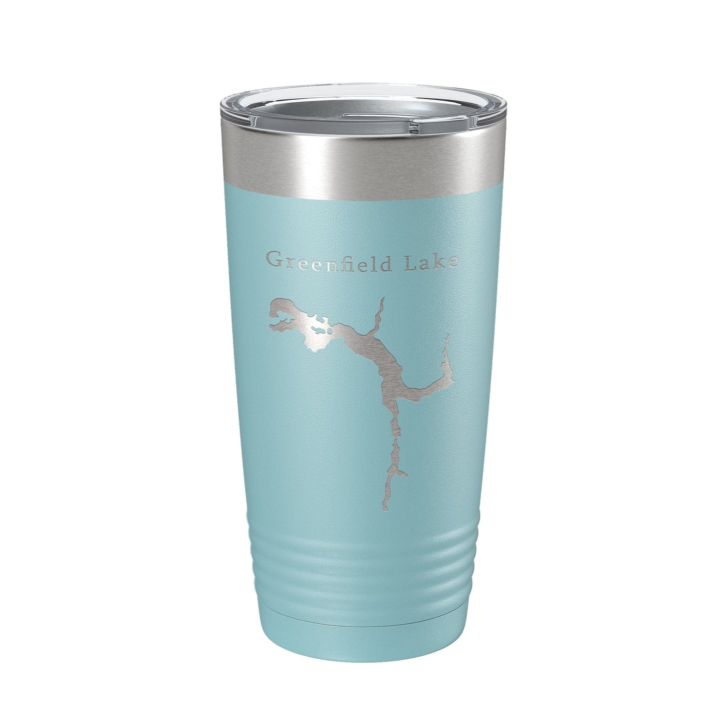 Greenfield Lake Map Tumbler Travel Mug Insulated Laser Engraved Coffee Cup Wilmington North Carolina 20 oz