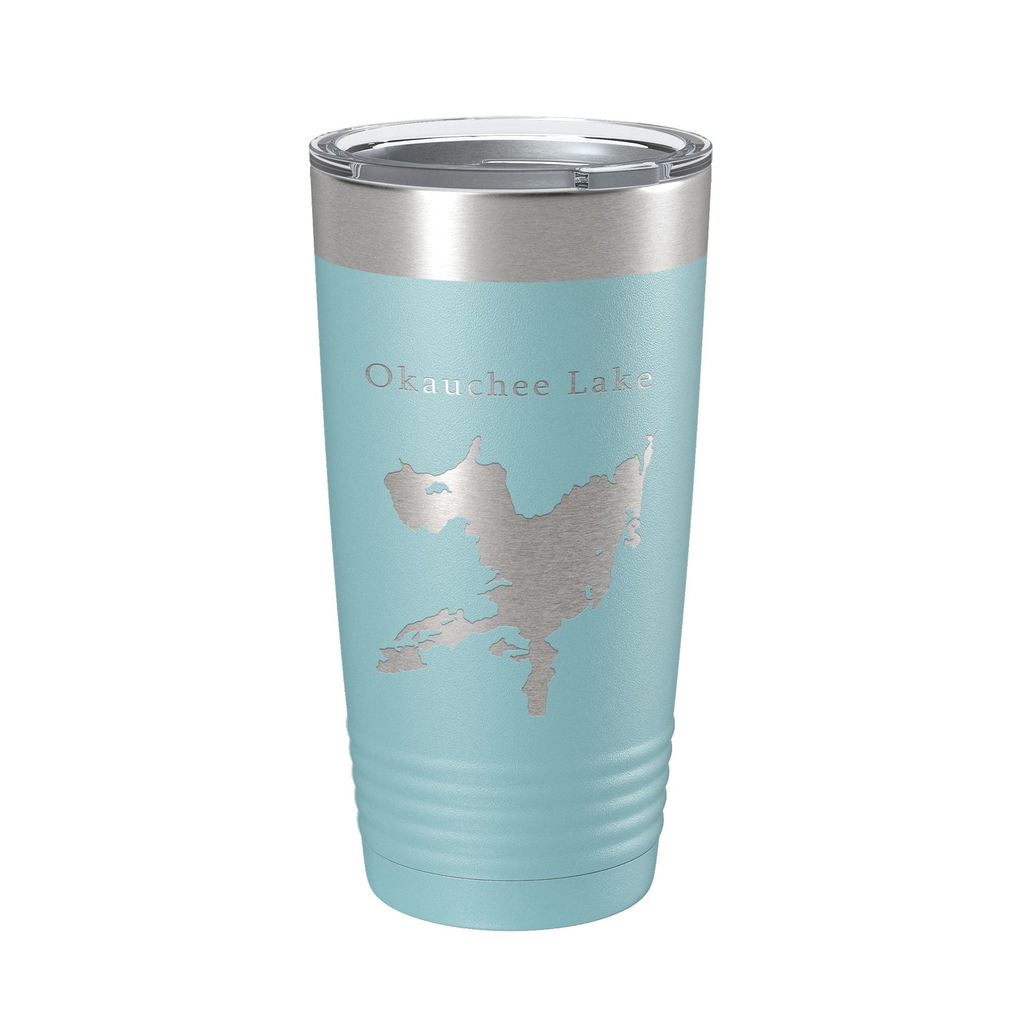 Okauchee Lake Map Tumbler Travel Mug Insulated Laser Engraved Coffee Cup Wisconsin 20 oz
