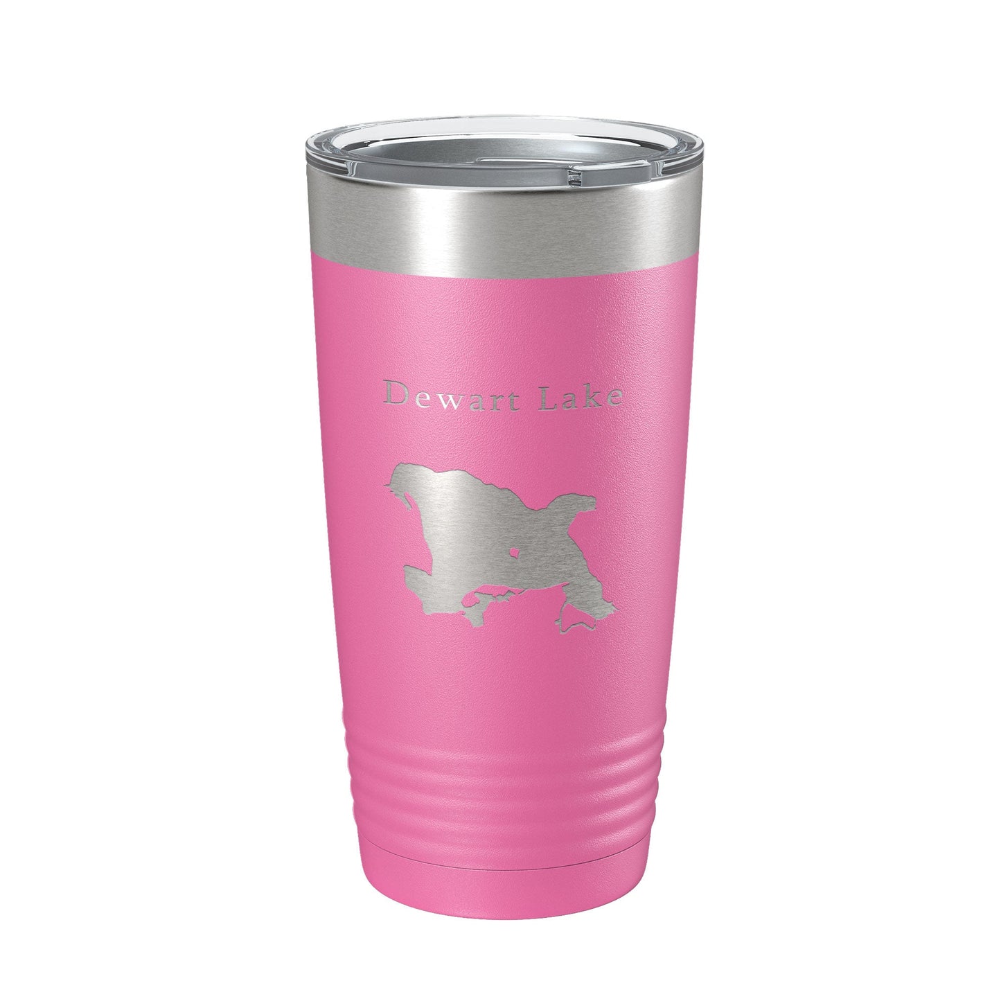Dewart Lake Map Tumbler Travel Mug Insulated Laser Engraved Coffee Cup Indiana 20 oz