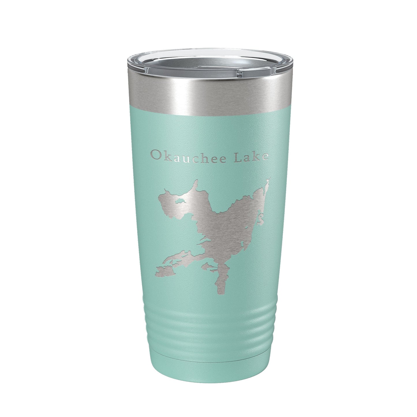 Okauchee Lake Map Tumbler Travel Mug Insulated Laser Engraved Coffee Cup Wisconsin 20 oz