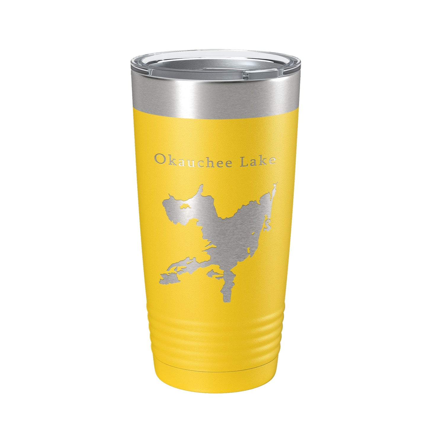 Okauchee Lake Map Tumbler Travel Mug Insulated Laser Engraved Coffee Cup Wisconsin 20 oz