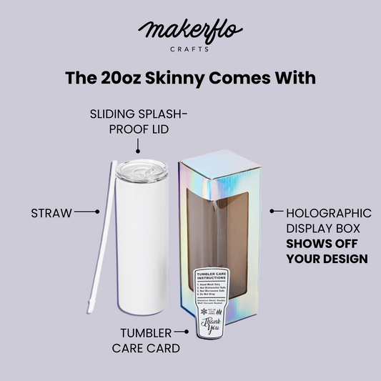 20oz Skinny Sublimation Tumbler
