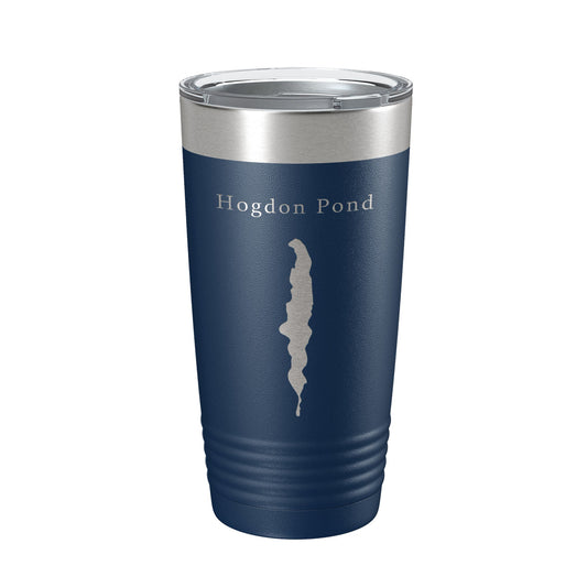 Hogdon Pond Tumbler Lake Map Travel Mug Insulated Laser Engraved Coffee Cup Acadia Maine 20 oz