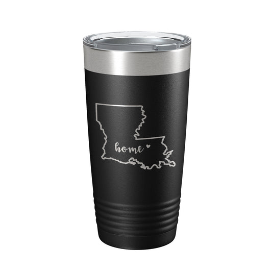 Louisiana Tumbler Home State Travel Mug Insulated Laser Engraved Map Coffee Cup 20 oz-0