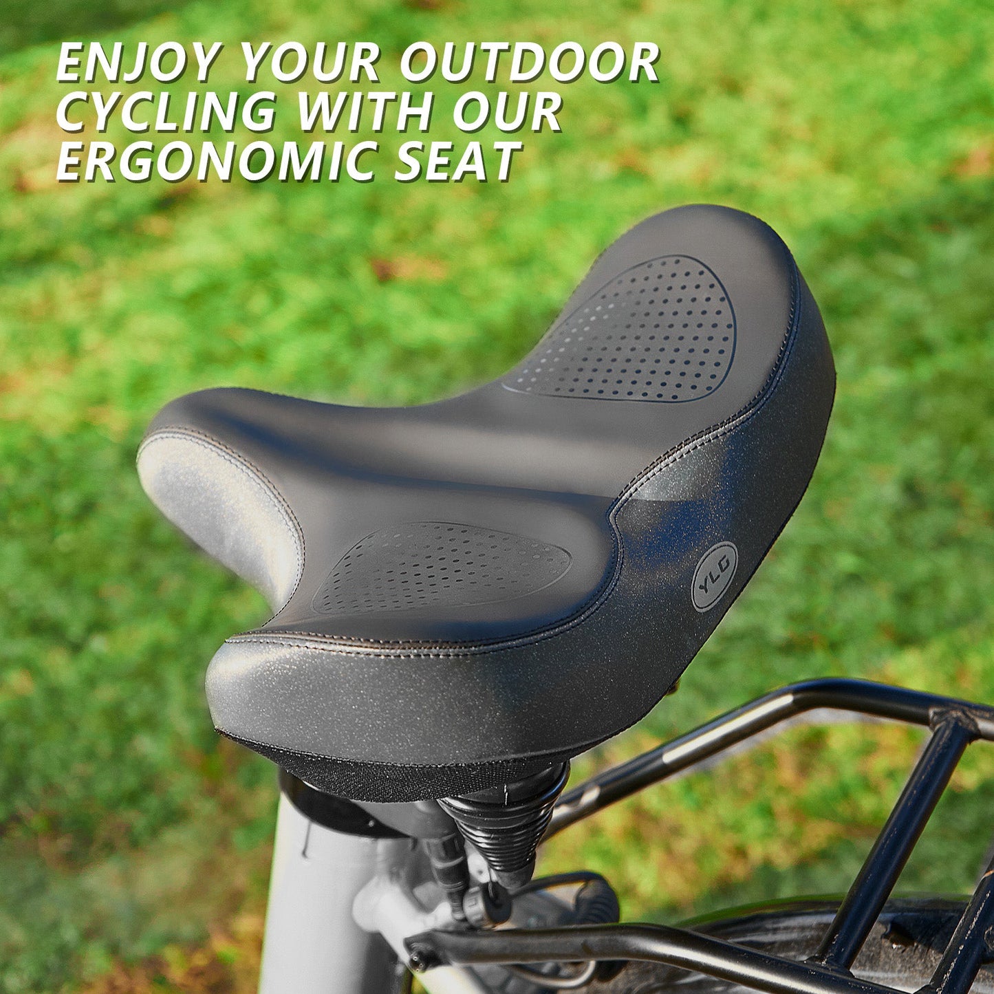 YS 6, YLG Oversize Bike Seat Cushion for Men Women - Extra Memory Foam for  Firm Support