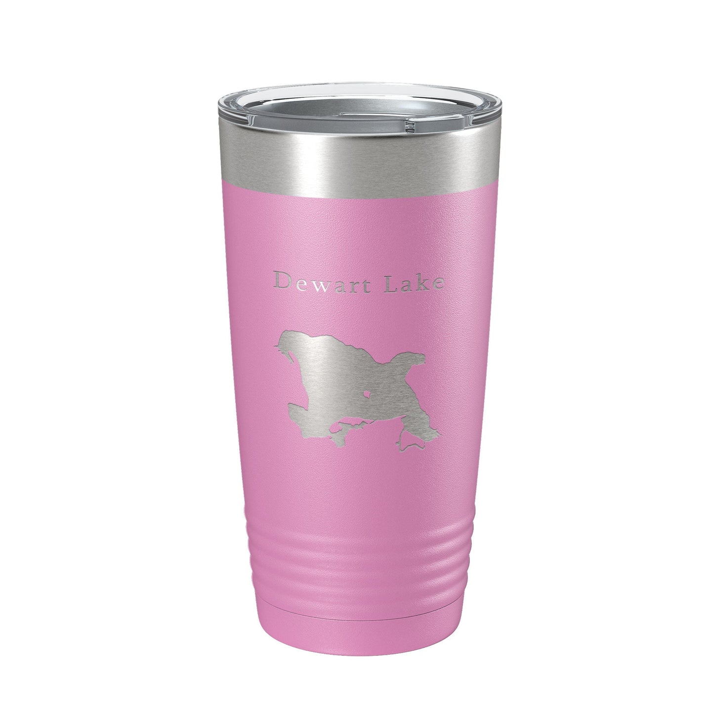 Dewart Lake Map Tumbler Travel Mug Insulated Laser Engraved Coffee Cup Indiana 20 oz