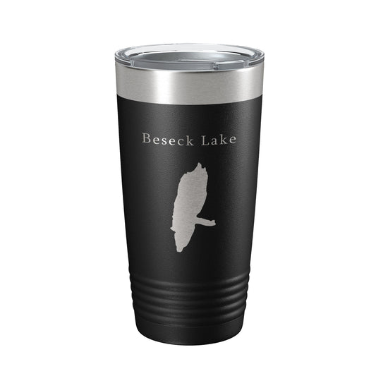 Beseck Lake Map Tumbler Travel Mug Insulated Laser Engraved Coffee Cup Connecticut 20 oz