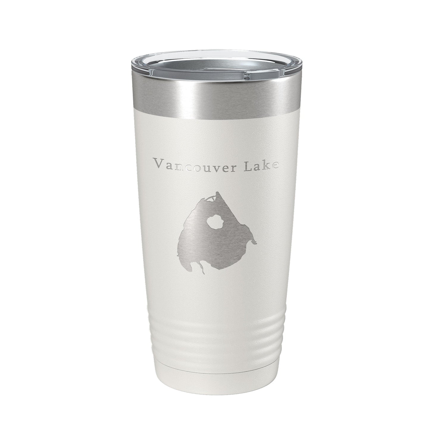 Vancouver Lake Map Tumbler Travel Mug Insulated Laser Engraved Coffee Cup Washington 20 oz