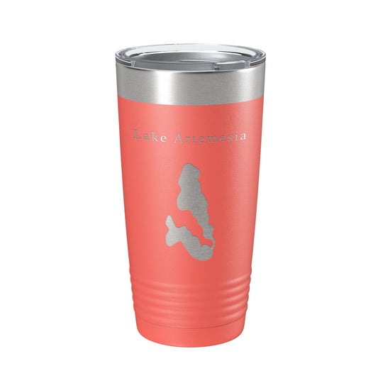Lake Artemesia Map Tumbler Travel Mug Insulated Laser Engraved Coffee Cup Maryland 20 oz