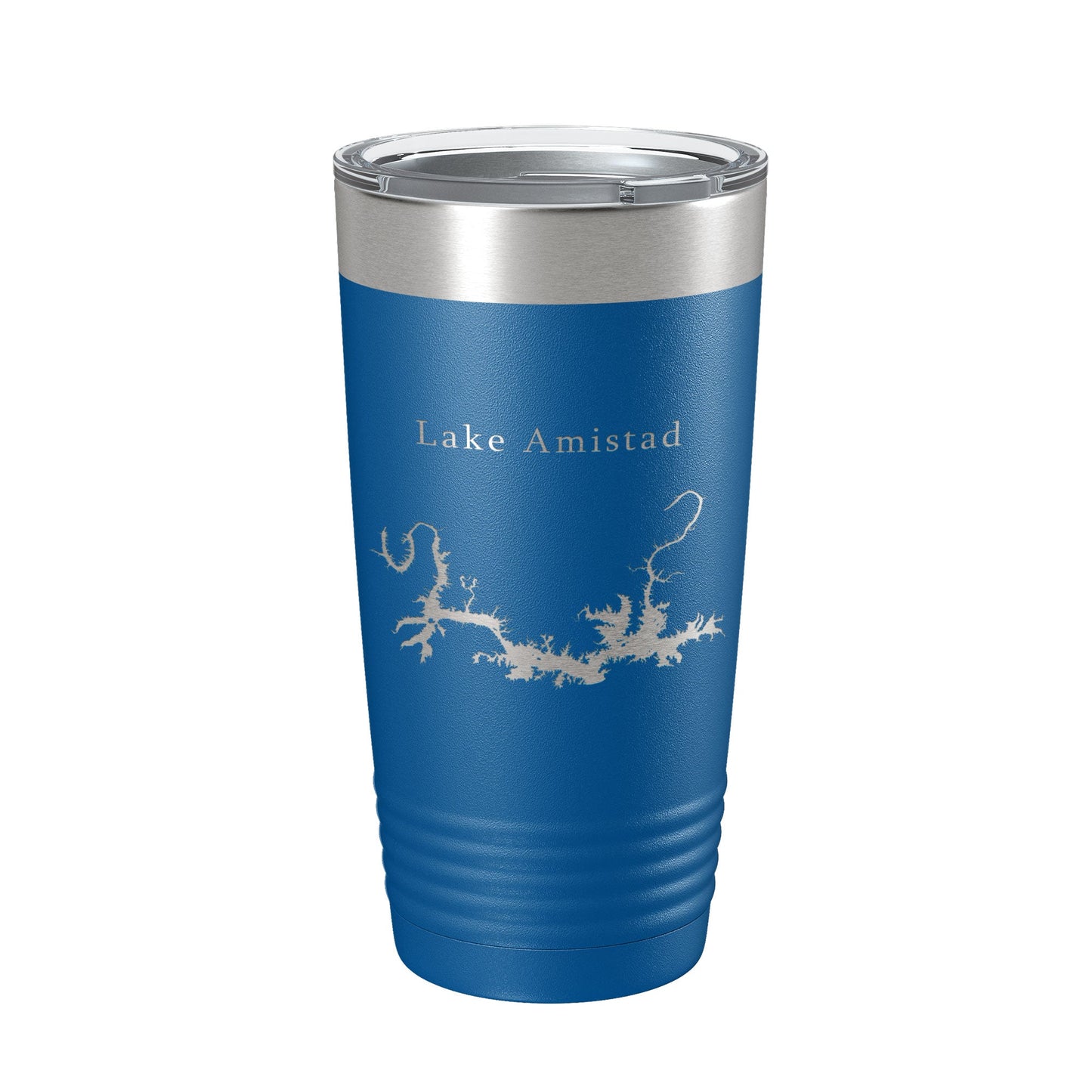Lake Amistad Reservoir Map Tumbler Travel Mug Insulated Laser Engraved Coffee Cup Texas 20 oz