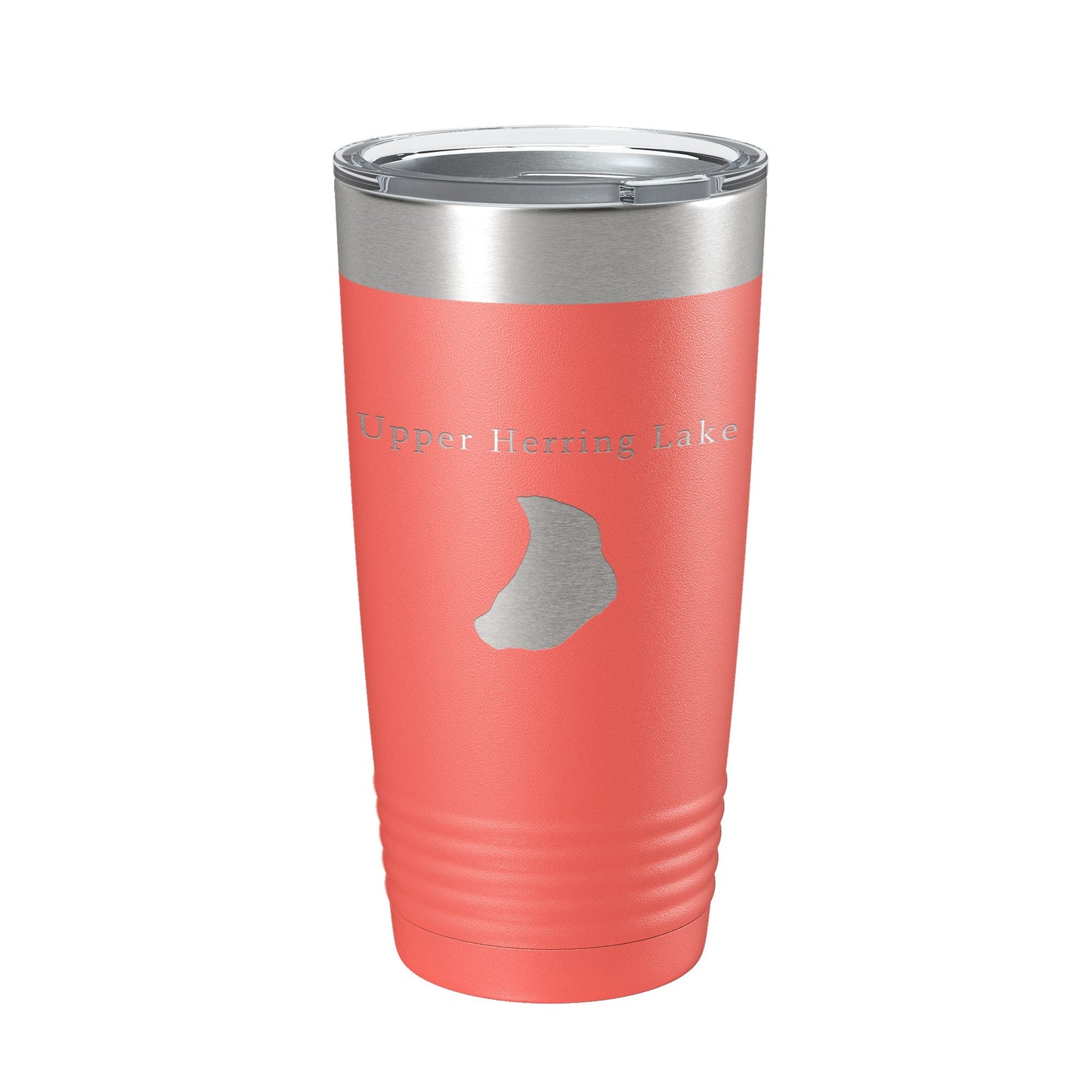 Upper Herring Lake Map Tumbler Travel Mug Insulated Laser Engraved Coffee Cup Michigan 20 oz