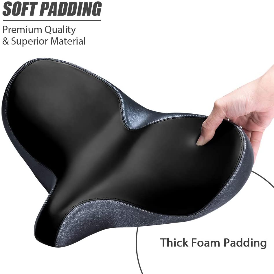 YS 3, YLG Oversized Comfort Bike Saddle Memory Foam, Waterproof, 13.5"W For Outdoor Bike