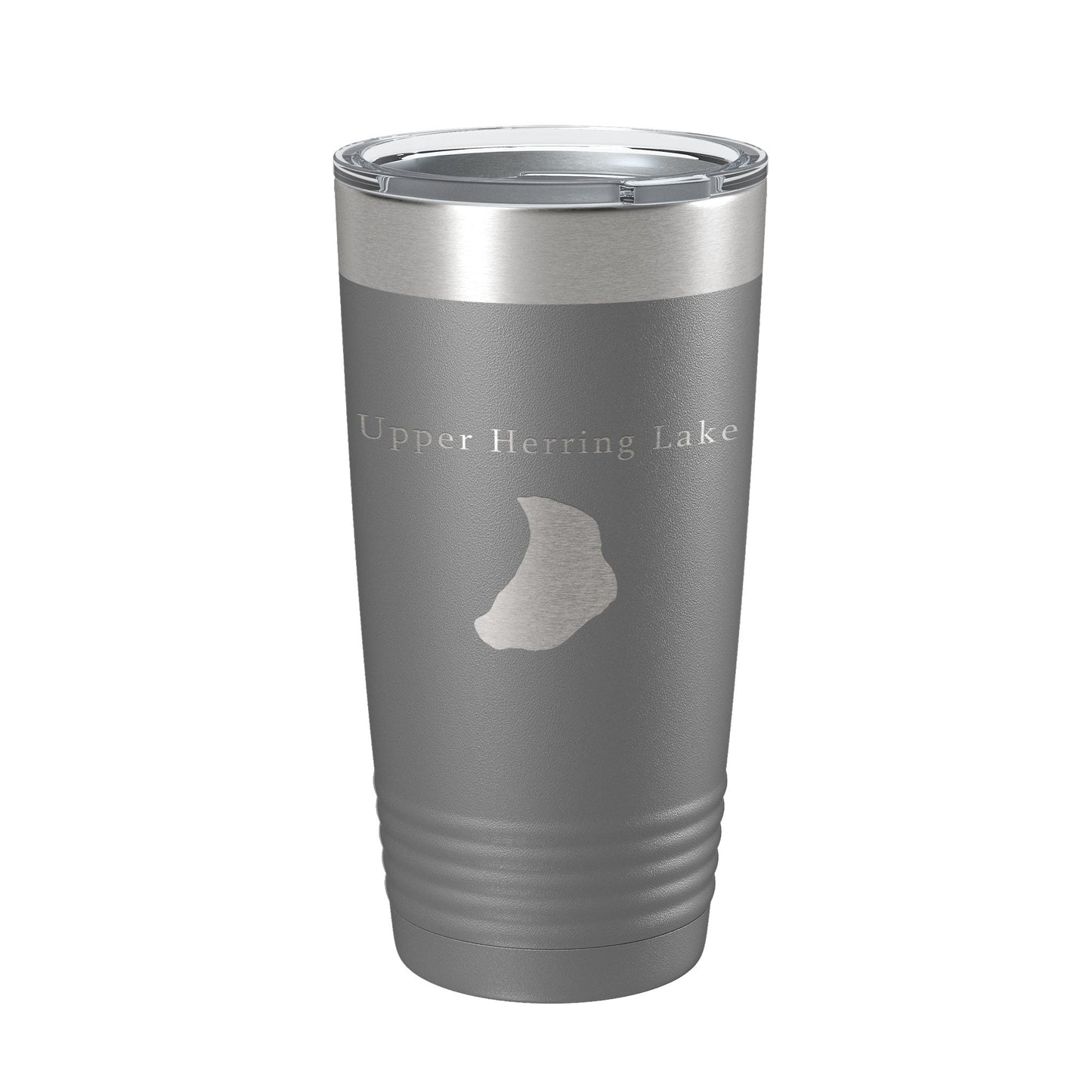 Upper Herring Lake Map Tumbler Travel Mug Insulated Laser Engraved Coffee Cup Michigan 20 oz