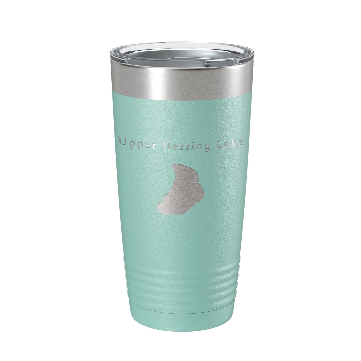 Upper Herring Lake Map Tumbler Travel Mug Insulated Laser Engraved Coffee Cup Michigan 20 oz