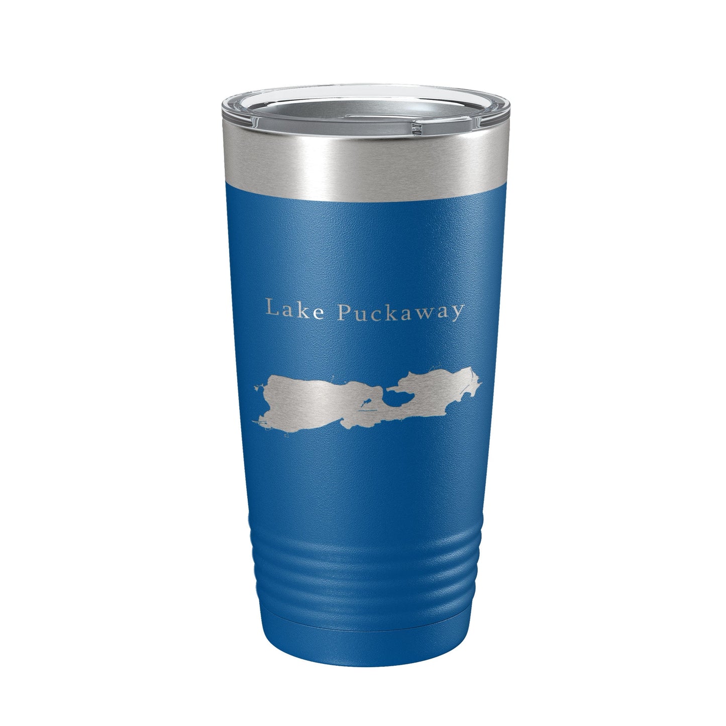 Lake Puckaway Map Tumbler Travel Mug Insulated Laser Engraved Coffee Cup Wisconsin 20 oz