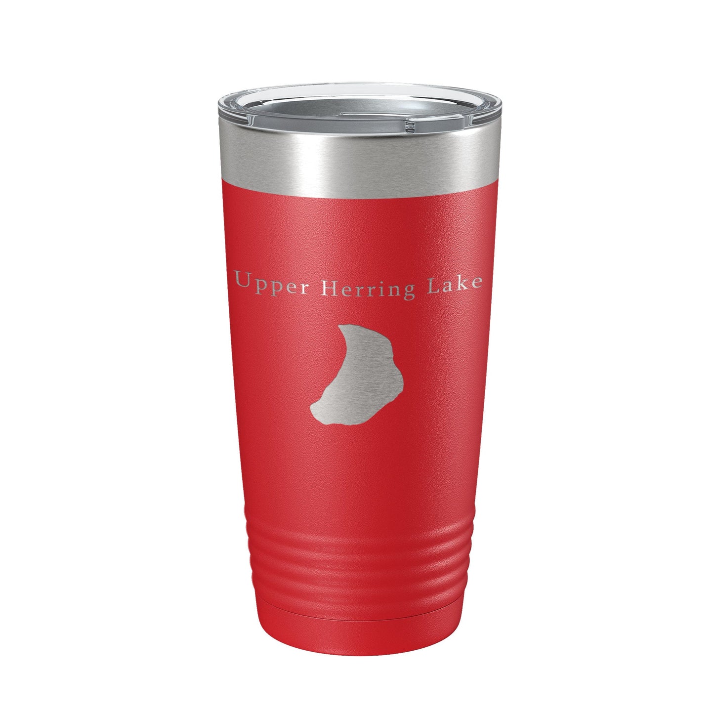 Upper Herring Lake Map Tumbler Travel Mug Insulated Laser Engraved Coffee Cup Michigan 20 oz