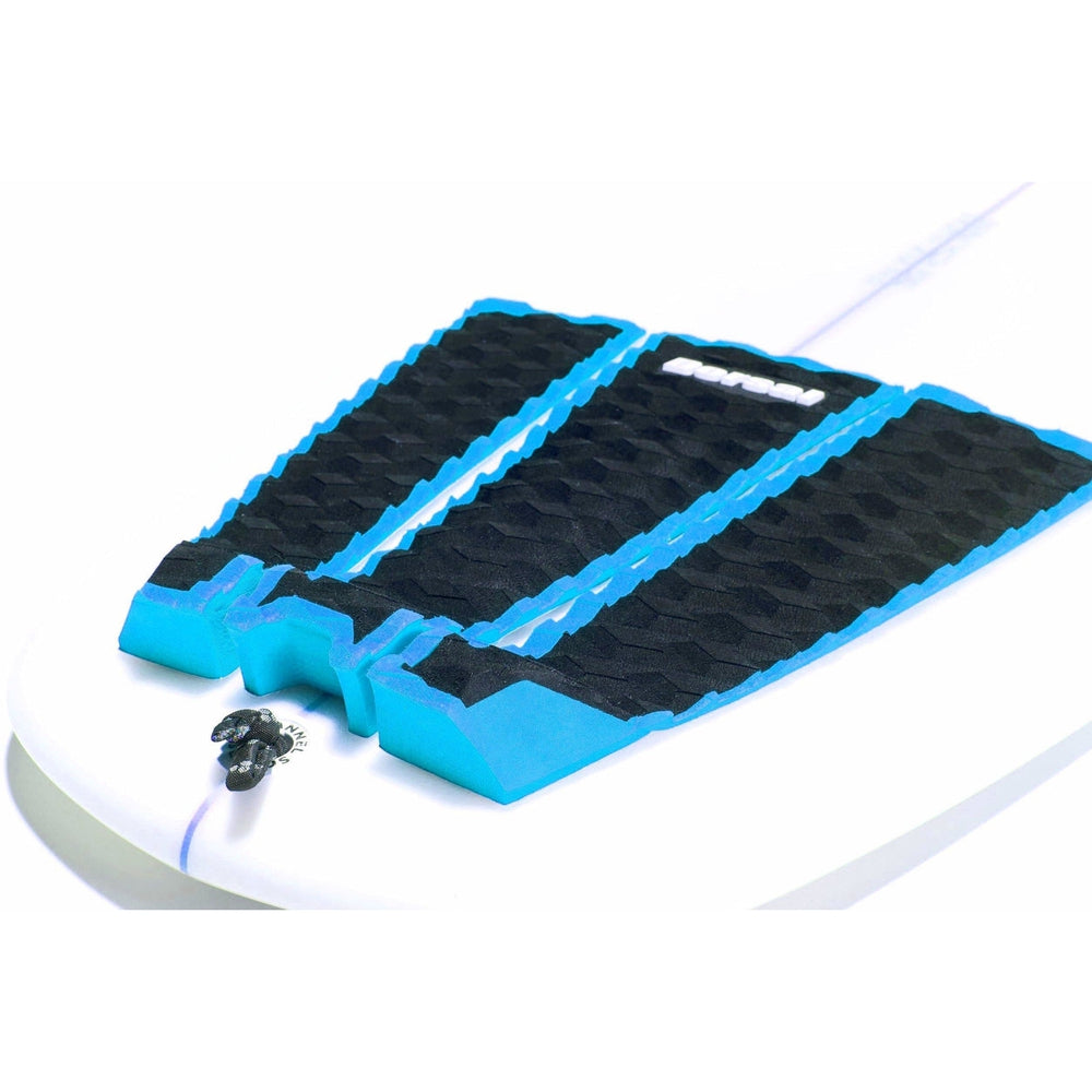 DORSAL Three 3 Piece EVA Surfboard Deck Traction Pads with Kicker Tail for Stomp Skimboards, Surf Boards, Fish Board, Funboard Black/Blue/Red-0