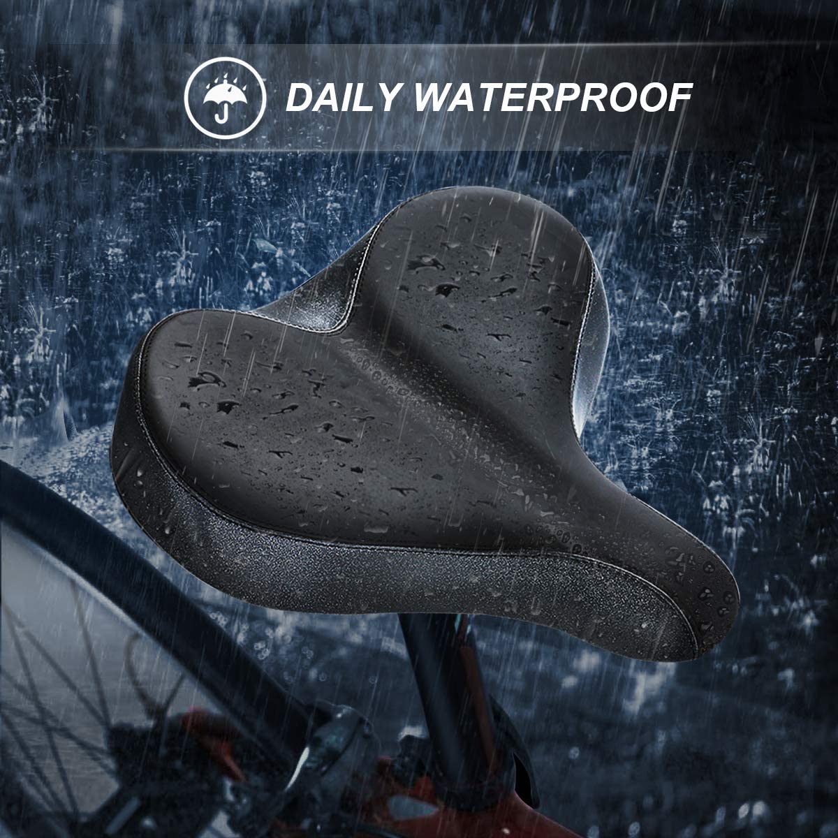 YS 3, YLG Oversized Comfort Bike Saddle Memory Foam, Waterproof, 13.5"W For Outdoor Bike