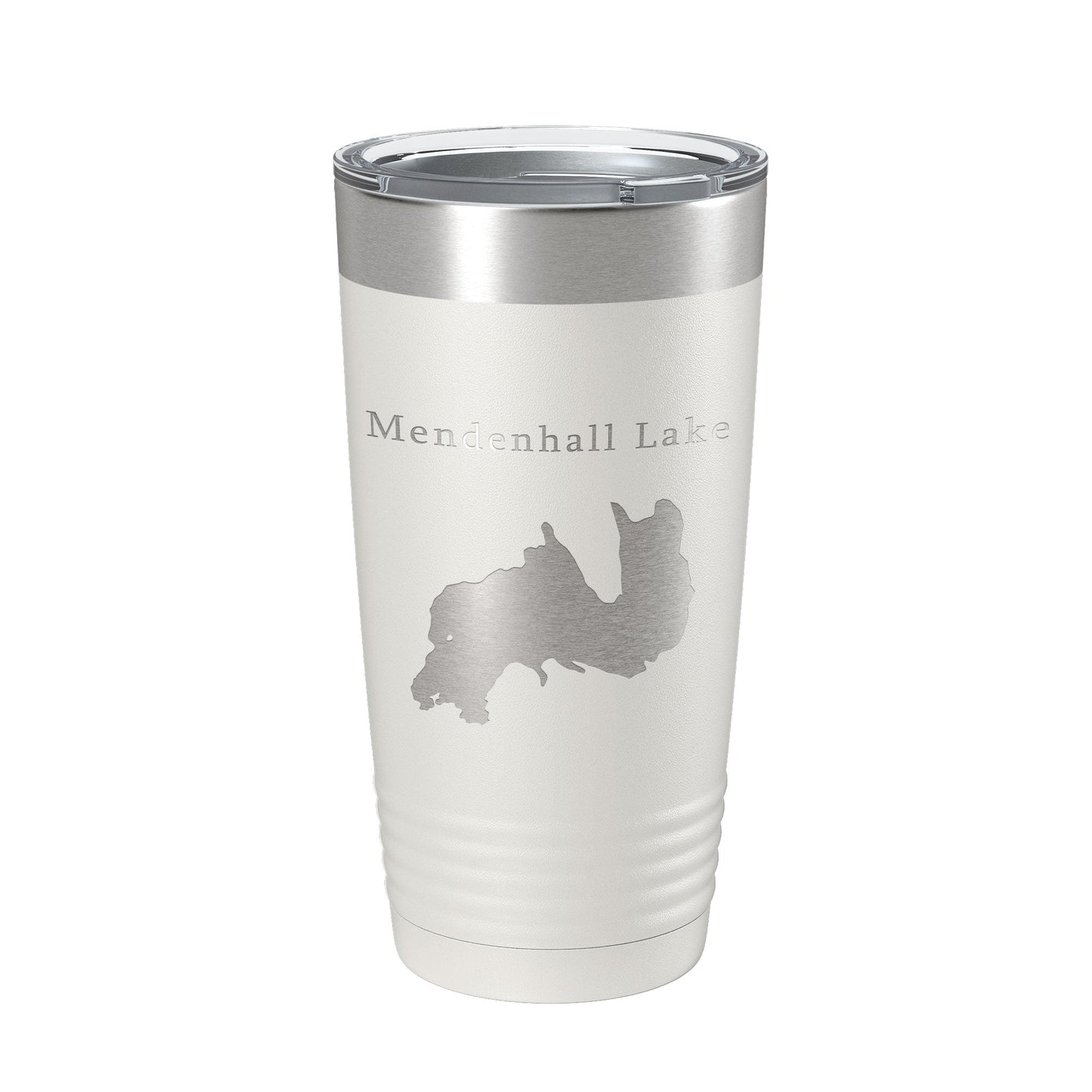 Mendenhall Lake Map Tumbler Travel Mug Insulated Laser Engraved Coffee Cup Alaska 20 oz