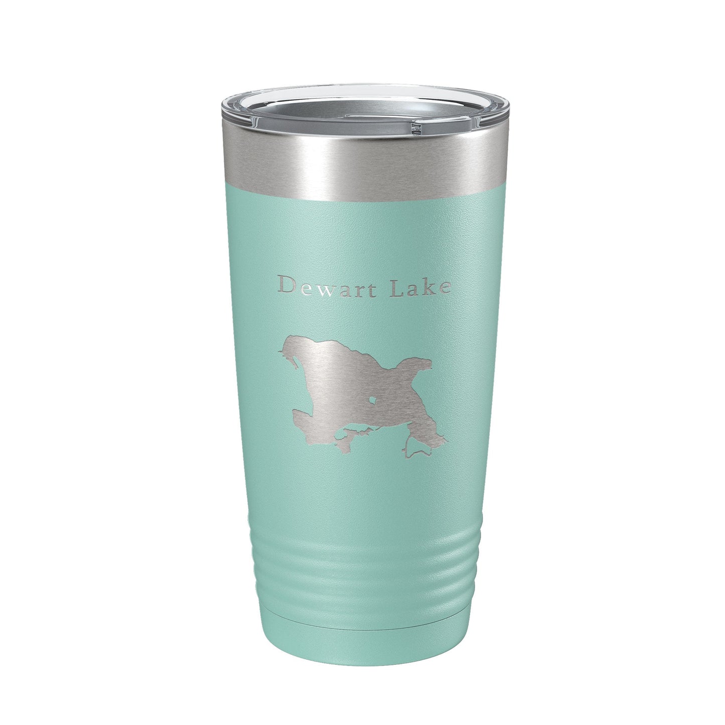 Dewart Lake Map Tumbler Travel Mug Insulated Laser Engraved Coffee Cup Indiana 20 oz