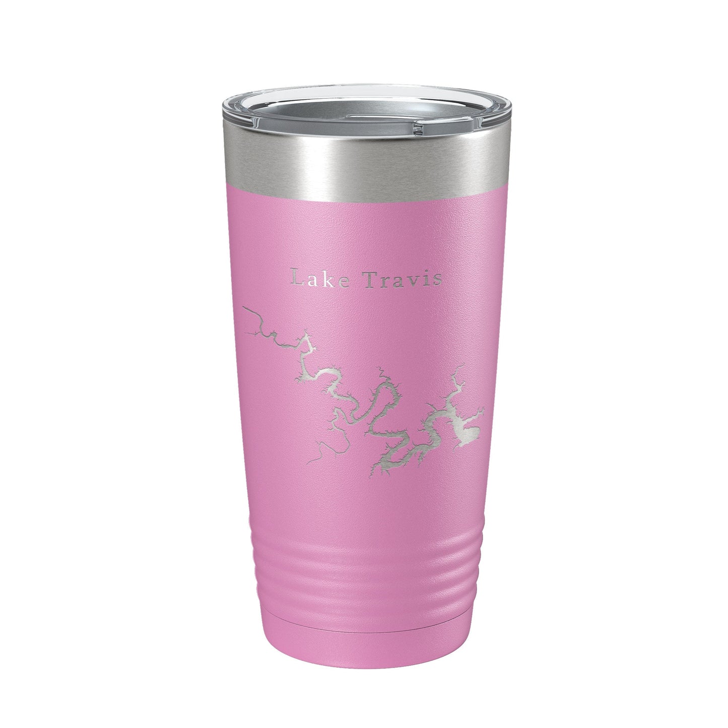 Lake Travis Map Tumbler Travel Mug Insulated Laser Engraved Coffee Cup Texas 20 oz