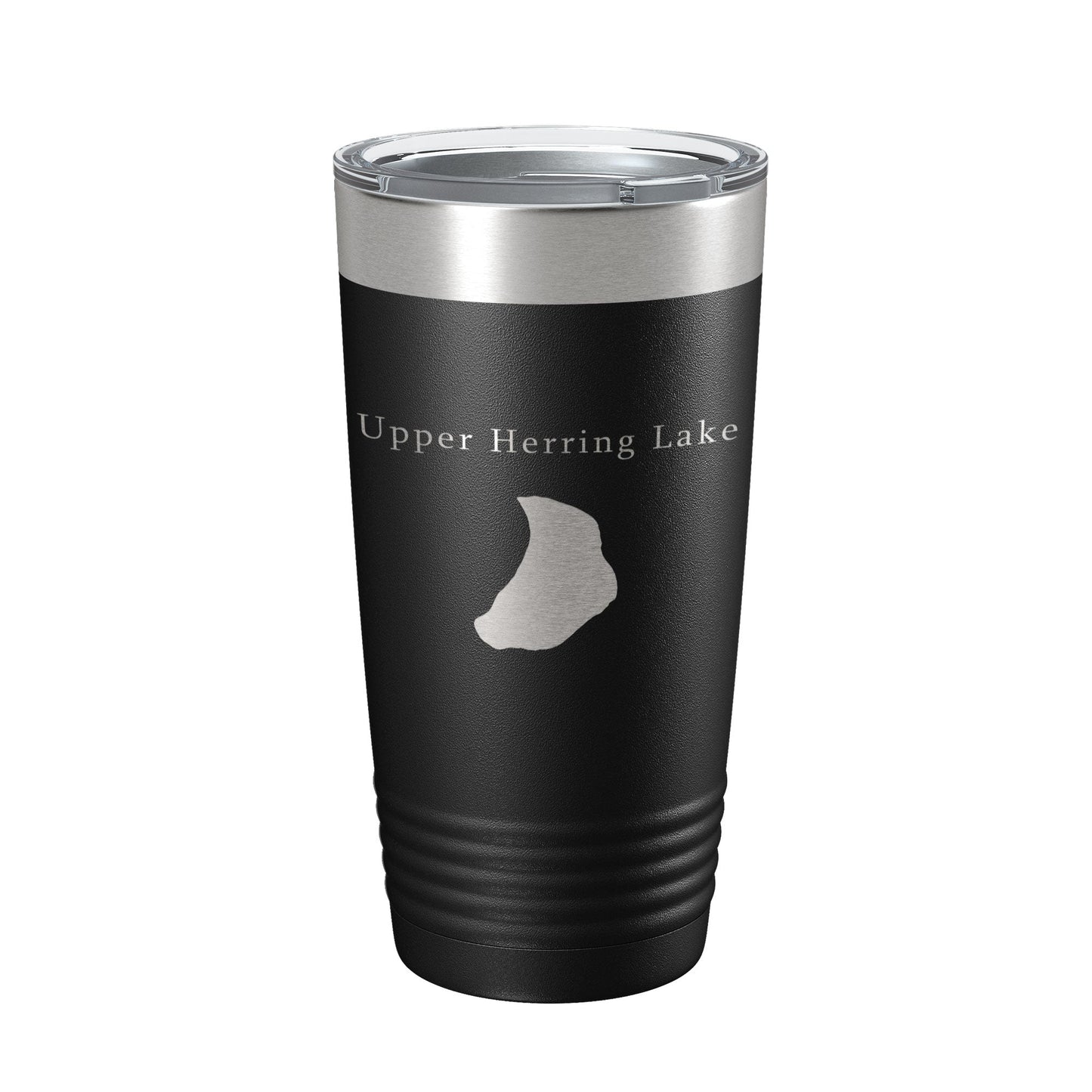 Upper Herring Lake Map Tumbler Travel Mug Insulated Laser Engraved Coffee Cup Michigan 20 oz
