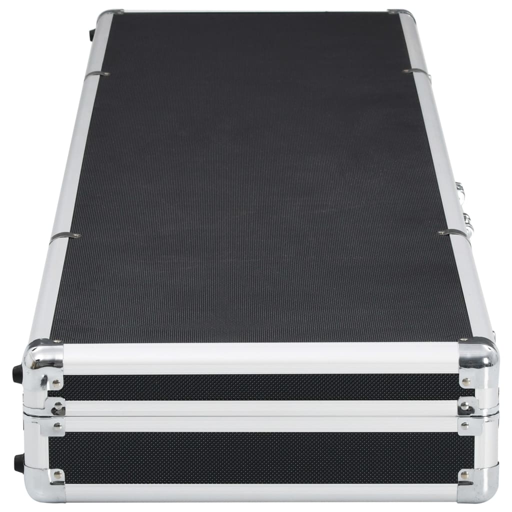 vidaXL Gun Case Aluminum Mature Storage Weapon Pistol Case Box Black/Silver