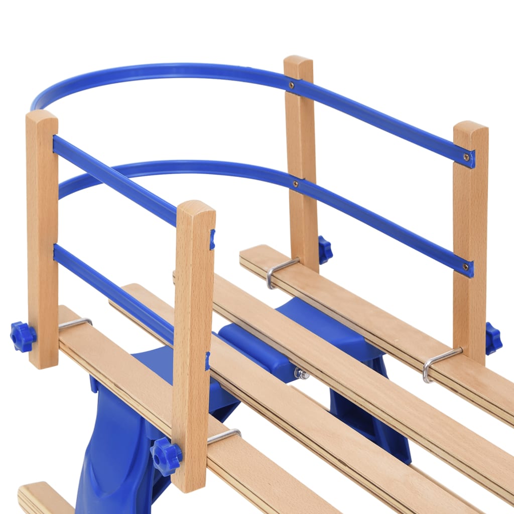 vidaXL Backrest for Snow Sledge Removable Backrest for Toboggan Wooden Sledge