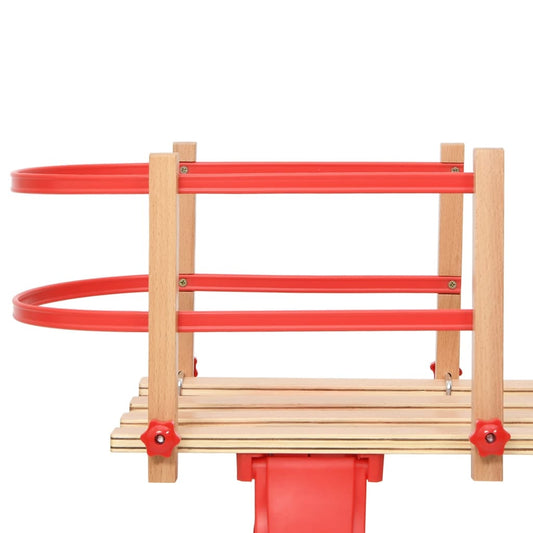 vidaXL Backrest for Snow Sledge Removable Backrest for Toboggan Wooden Sledge