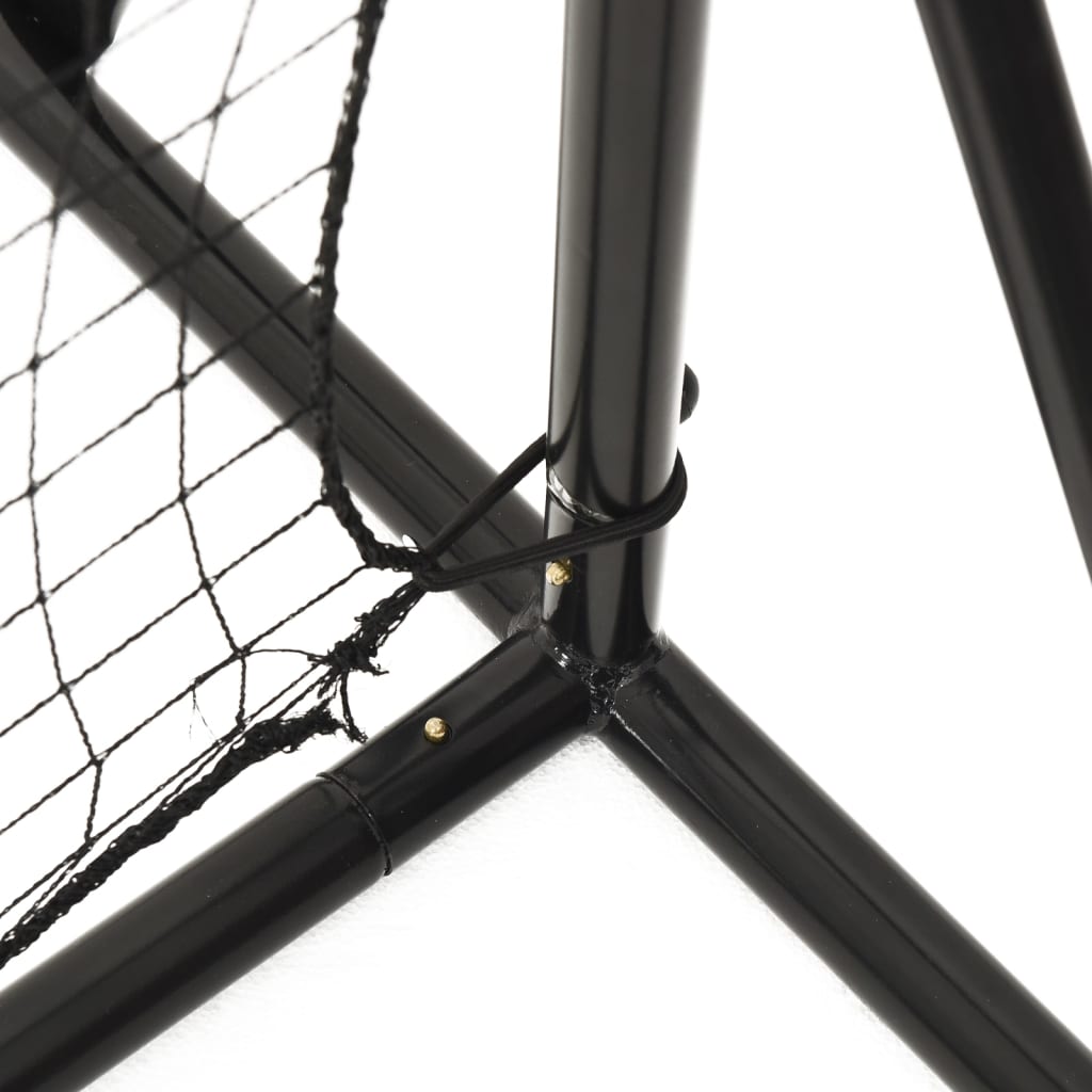 vidaXL Football Rebounder Net Black 144.1"x35.4"x72" HDPE