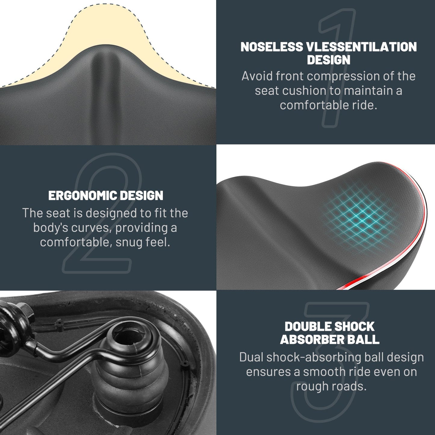 YN 8, YLG Noseless Bike Seat Cushion