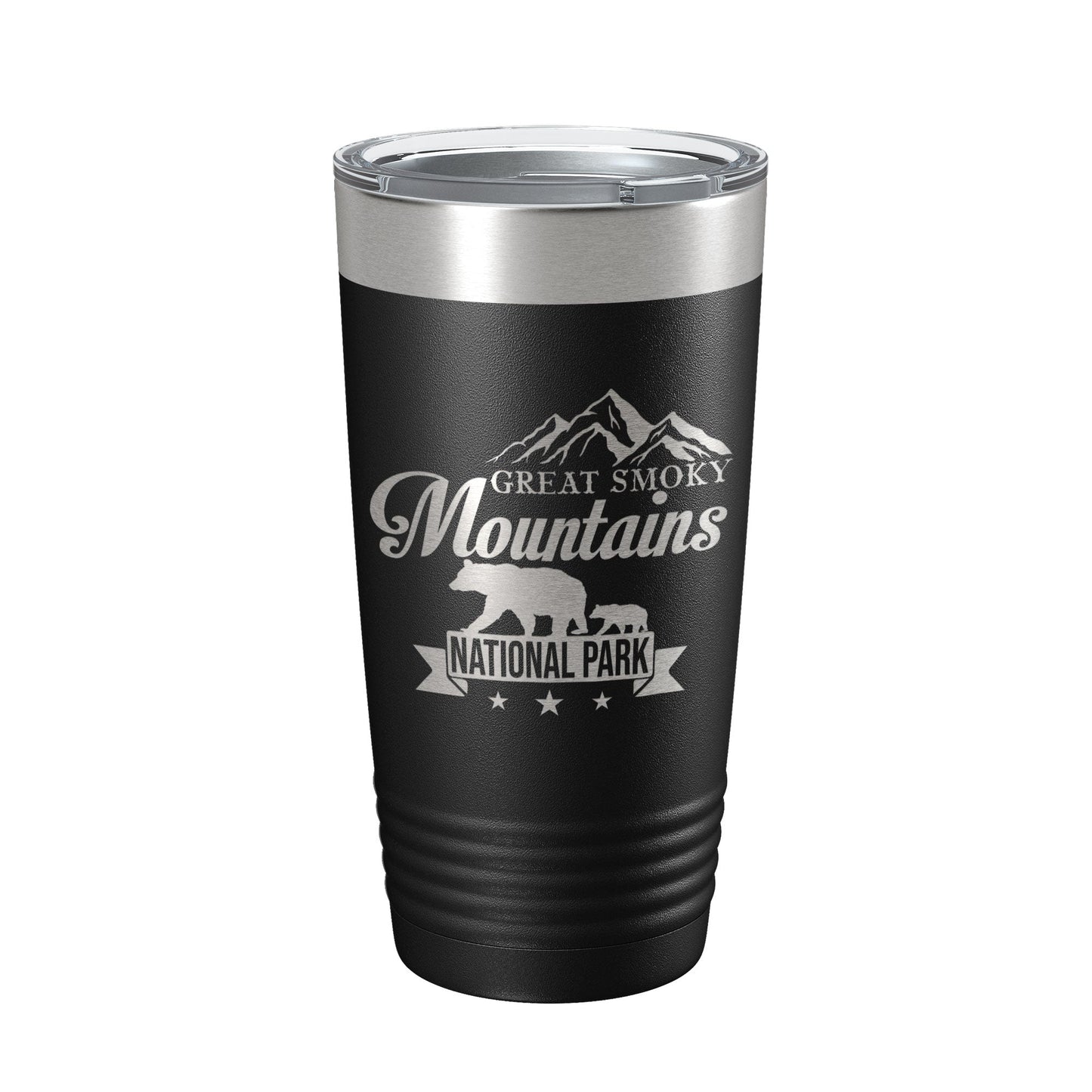 Great Smoky Mountains National Park Bear Tumbler GSMNP Travel Mug Gift Insulated Laser Engraved Coffee Cup 20 oz