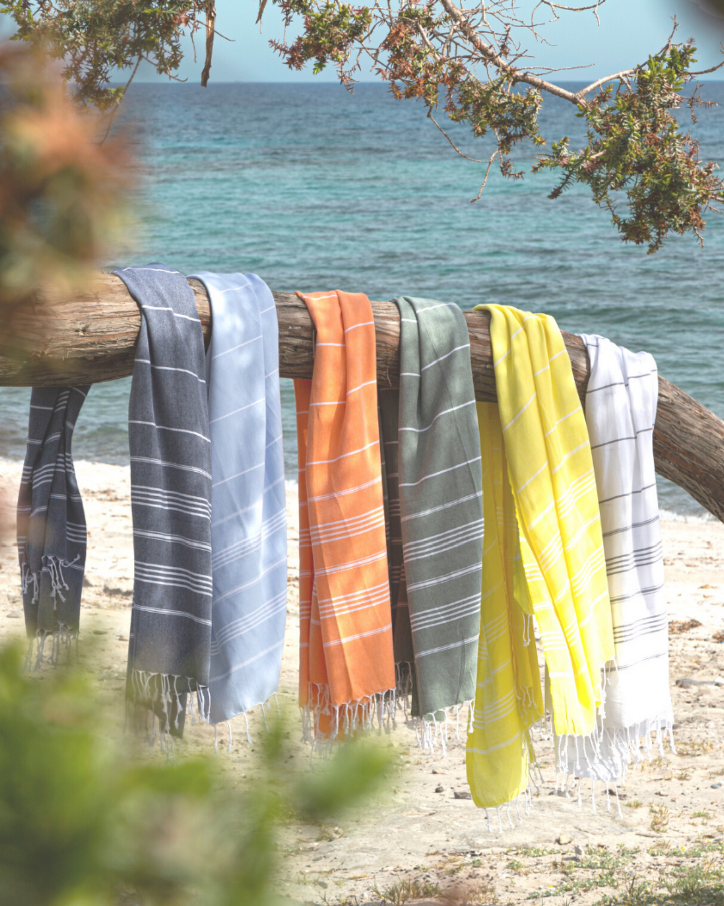 AMARA Hammam Beach Towel, Peshtemal, Made of Cotton - Light Blue