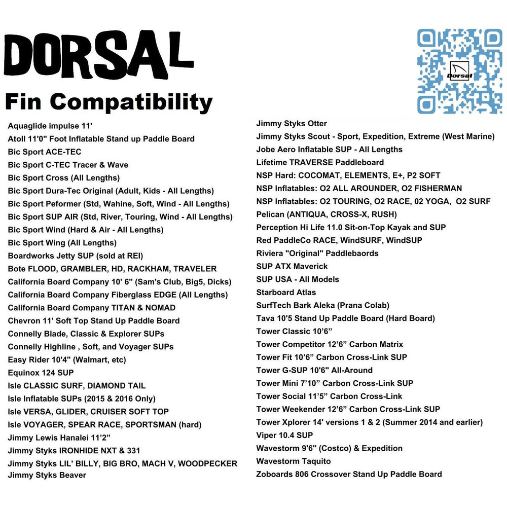 DORSAL SUP & Surfboard Fin - No Tool Fin Screw - Center Fin for Longboard Surf & Paddleboard Glass Filled