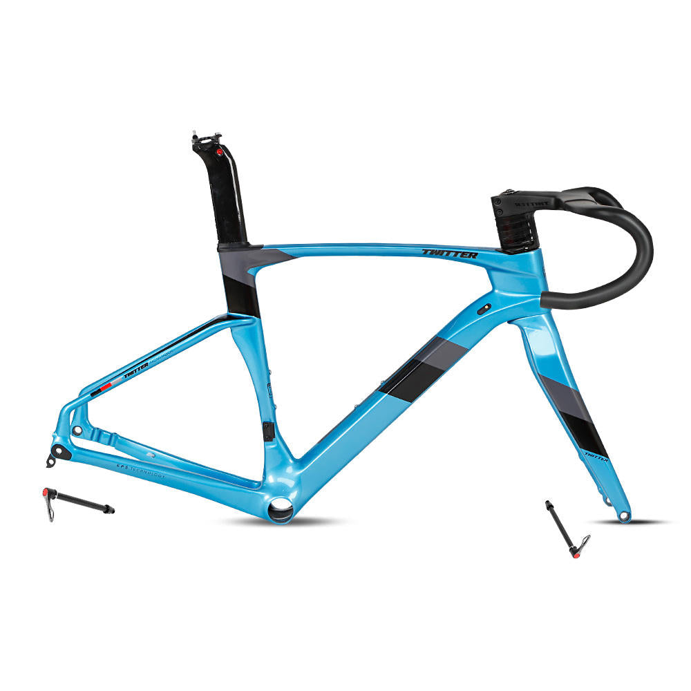 TWITTER CYCLONE Pro Disc Carbon Road Frame Set – T900, 700C, Aero, Thru Axle, Gloss+UV Decals