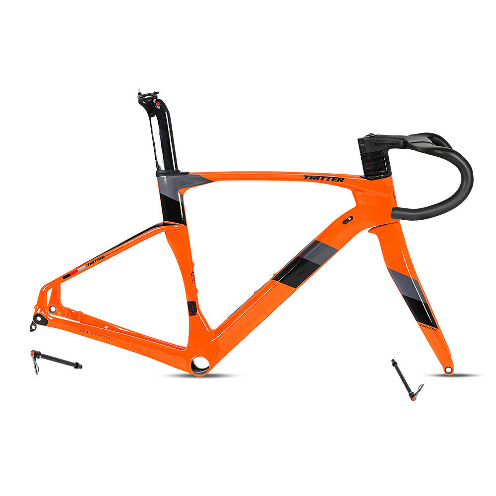 TWITTER CYCLONE Pro Disc Carbon Road Frame Set – T900, 700C, Aero, Thru Axle, Gloss+UV Decals