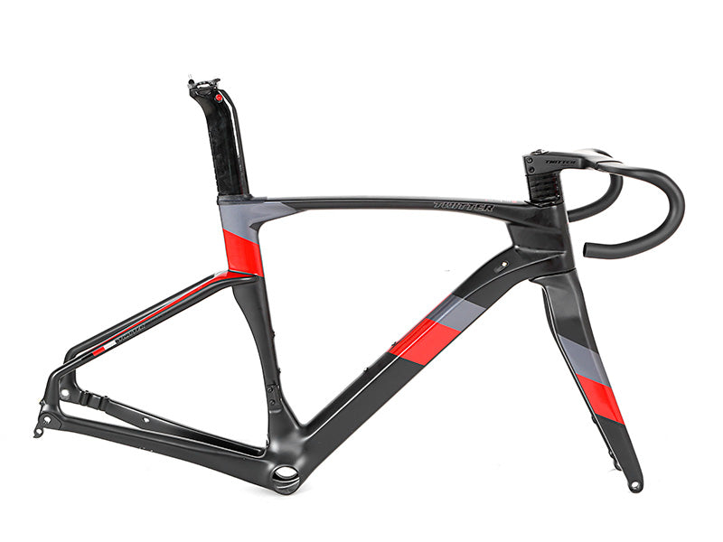TWITTER CYCLONE Pro Disc Carbon Road Frame Set – T900, 700C, Aero, Thru Axle, Gloss+UV Decals