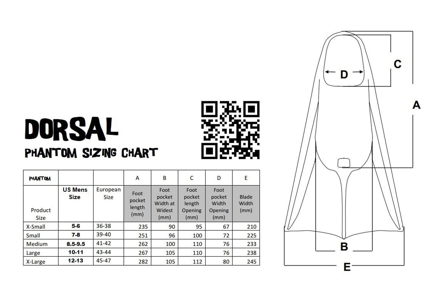 DORSAL Bodyboard Bodysurfing Floating Swimfins (Flippers)