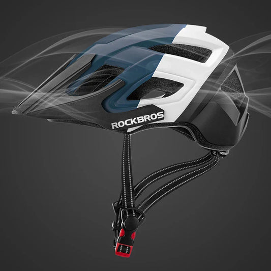 Breathable Shockproof Cycling Safety Helmet Blue White