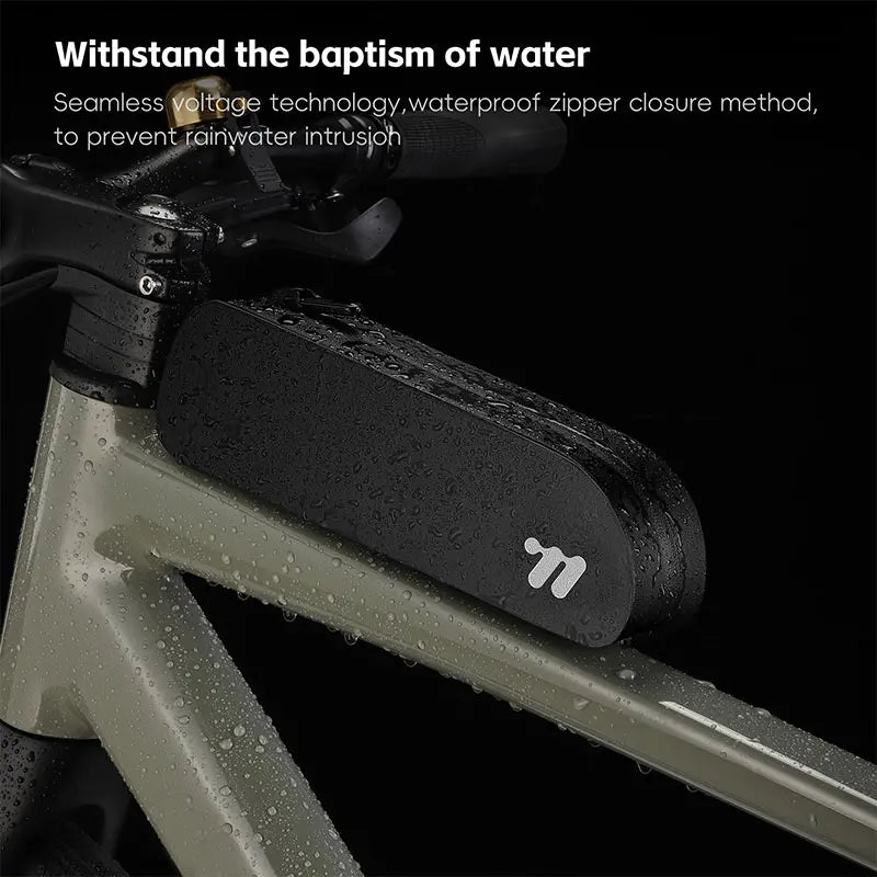 Waterproof Aerodynamic Top Tube Bike Bag TPU Frame Bag Black